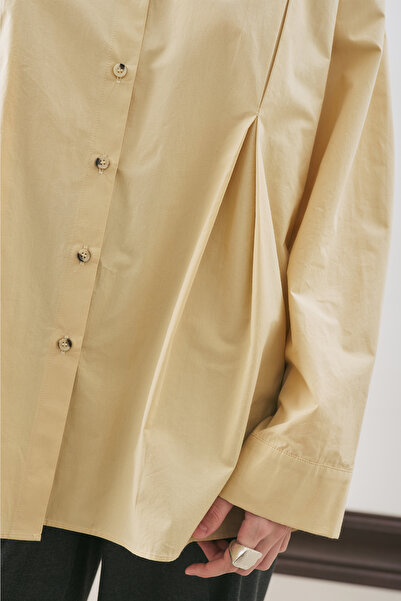 Manuka Partial Design Shirt Soft Yellow