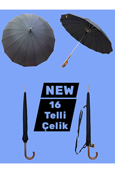 Rainwalker 16 Çelik Telli Ahşap Saplı Baston Model Ultra Sağlam Fiber Gövde R...