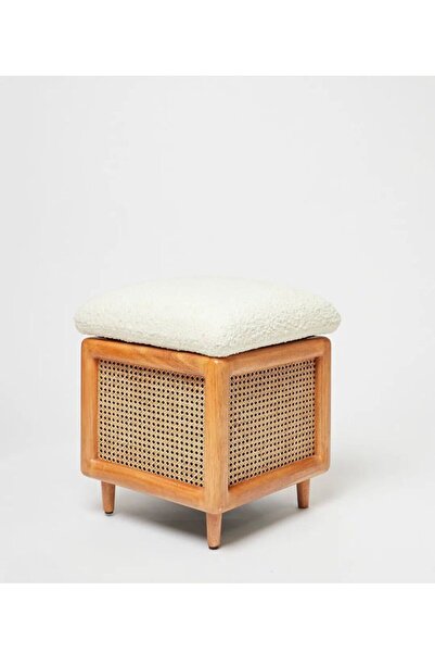 larissa design ahşap puf