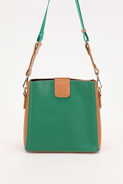 Levidor Green Camel Women's Shoulder Bag 930126