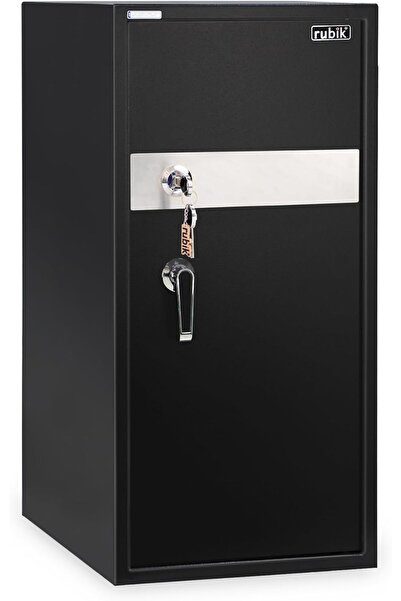 RUBIK Safe Box Large with Key Lock RB90K (90 x 40 x 50 cm) Black