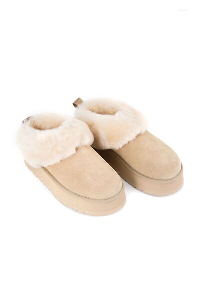 UGG Tazelle Sand Kadın Tüylü Süet Bot/Terlik messneakers