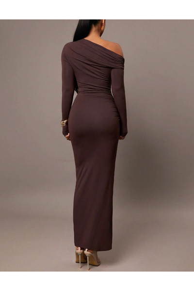 Sheya Shein maxi dress, brown