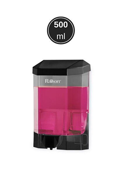 Flosoft 200’lü Z Katlamalı Kağıt Havluluk Dispanseri + Banyo Mutfak Duvara Monte Sıvı Sabunluk Siyah Seri