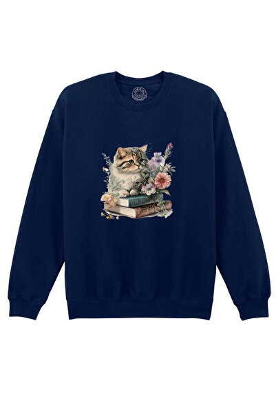 Cu Pisici Bluza Printata-Cats and Books, Unisex
