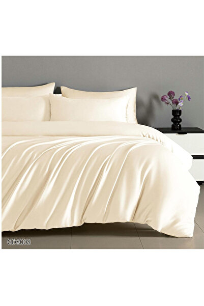 FIONNA.RO Lenjerii De Pat Din Satin Premium Cu Elastic - Crem