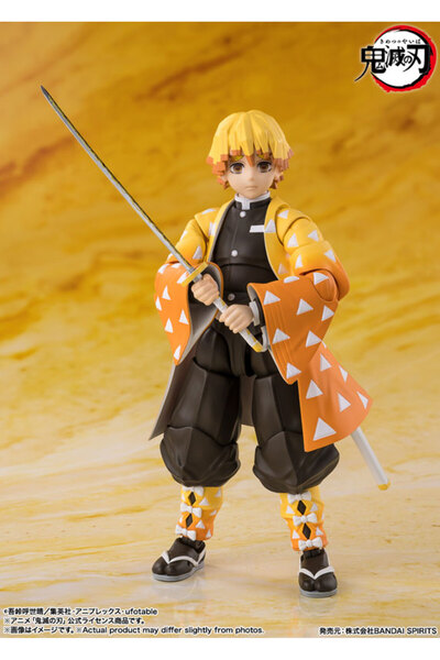 Bandai Tamashii S.H.Figuarts Zenitsu Agatsuma "Demon Slayer: Kimetsu no Yaiba" Action Figure