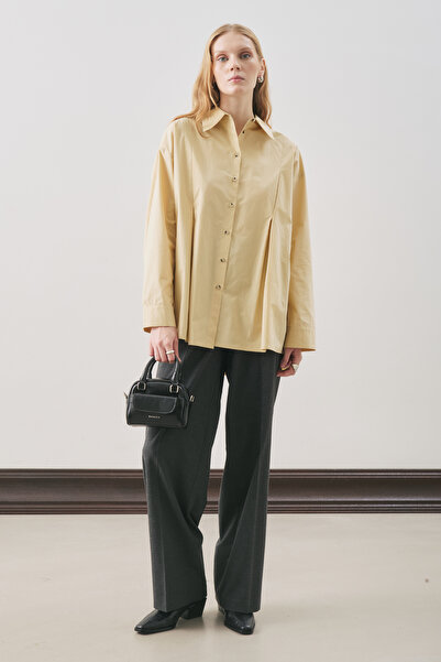 Manuka Partial Design Shirt Soft Yellow