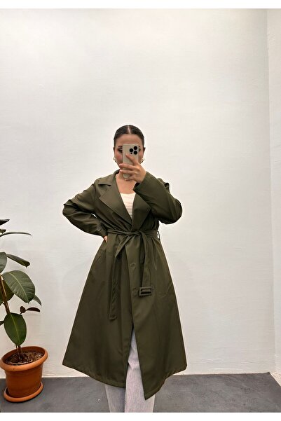 GİMSEY Astarlı Düğmeli Premium Trençkot