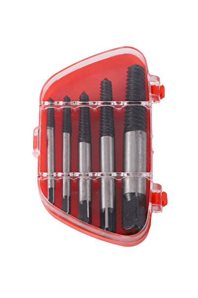 Lawazim Pro7 Screw Extractor Set 5Pcs - Hardened Steel Broken Bolt Remover with Case