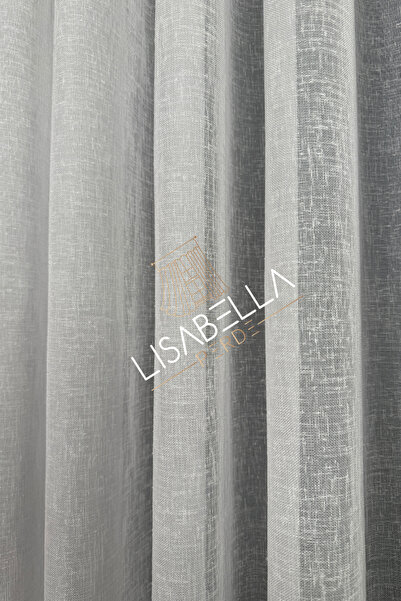 LisabellaHome Original Linen Tulle Curtain – White (1X2.5 Pleats)