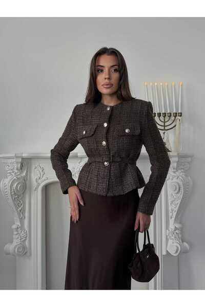 mydukkan.co Kemer Detaylı Düğmeli Ceket