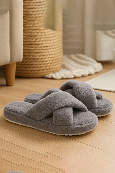 Wordex Cp30 Furry Fluffy Cross Winter Women's House Slippers