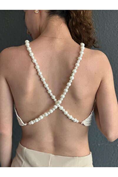 Gönülden Tasarım ДАНТЕЛЬНИЙ ДИЗАЙН ПЕРЛИННИЙ БЮСТІЄР ДЛЯ ЖІНОК