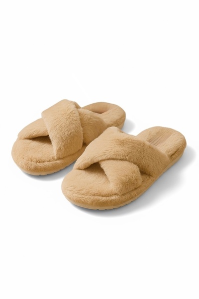 Wordex Cp30 Furry Fluffy Cross Winter Women's House Slippers