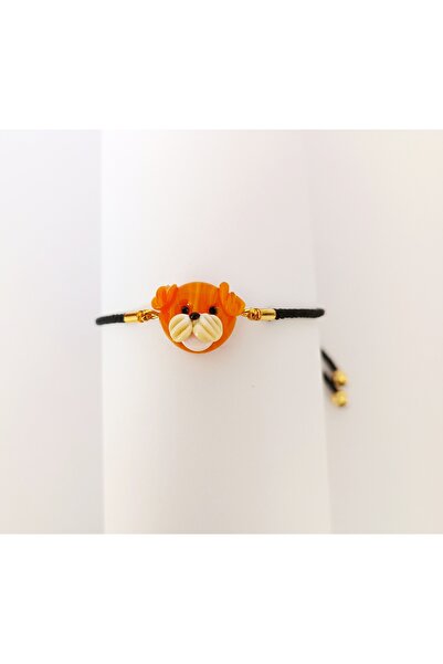 ADAMODART Dog Murano Glass Beaded Adjustable Drawstring Bracelet