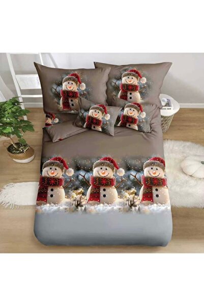 Truva Grup Finet Bed Linen Set "Holiday Time" – 6 Pieces, 180 x 200 cm, Finet Cotton