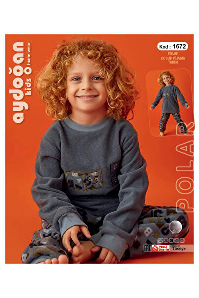 andredimoda Aydoğan Boys' Long Sleeve Fleece Fabric Pajama Set