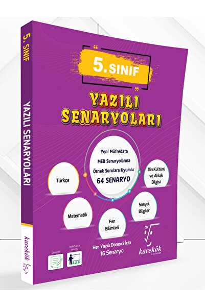 Efsane Yayınları 5.Sınıf Karakök Yazılı Seneryoları Tüm Dersler / 64 Seneryo ...