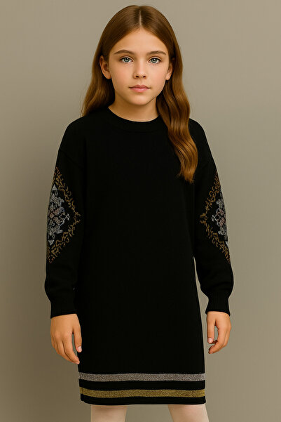 NEWCO Φόρεμα πλεκτό με μακρυμάνικο σχέδιο για κορίτσια – Άνετο και καθημερινό, κομψό μοντέλο