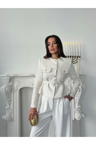 mydukkan.co سترة بأزرار مع تفاصيل حزام