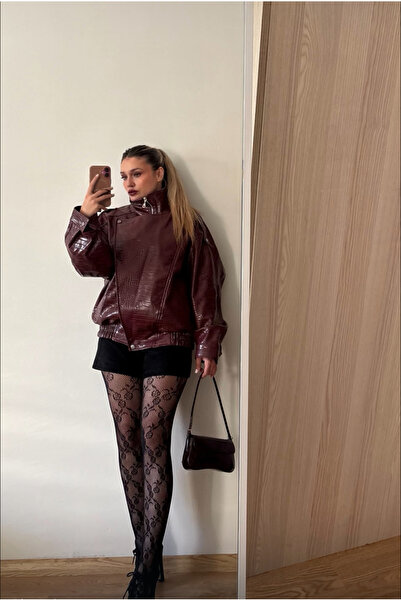 Seen By Sole Kadın Suni Bordo Deri Ceket