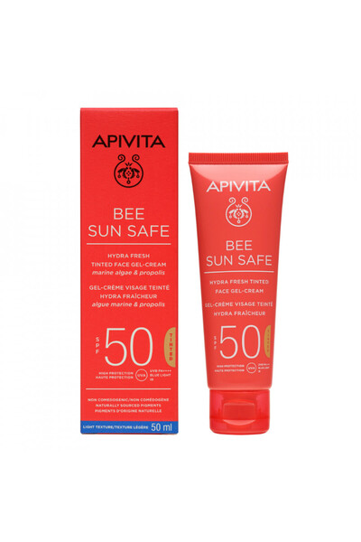 Apivita Hydra Fresh Tinted Sunscreen Gel Cream SPF50, Apivita, 50ml