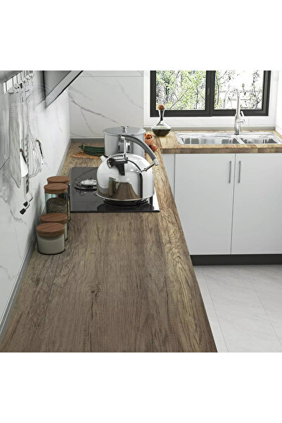 MaffStuff Brown Wood Furniture Sticker 40x200 cm – Self-Adhesive Decorative PVC Waterproof Film