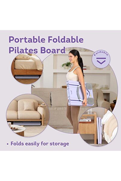 Generic Upgraded Pilates Reformer Machine Multifunctional Abdominal Board (Purple)