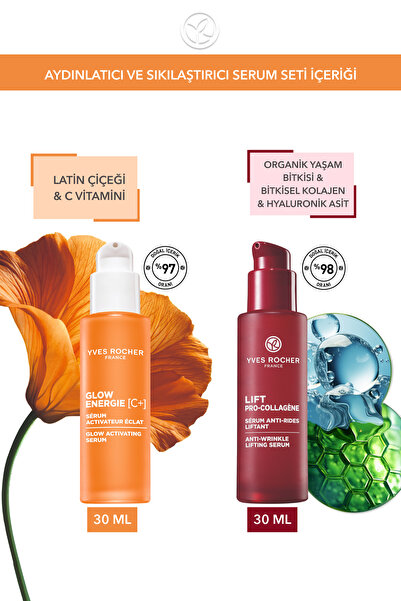 Yves Rocher Aydınlatıcı ve Sıkılaştırıcı Serum Seti -C Vitamin Serum 30ml & Dolgunlaştırıcı Serum 30ml