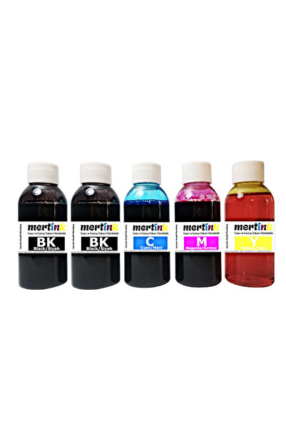 Mertink CANON (E404 E414 E464 E474 E484)PG 46 CL 56 KARTUŞ DOLUM SETİ MÜREKKEP 5 li SET 5x100ml