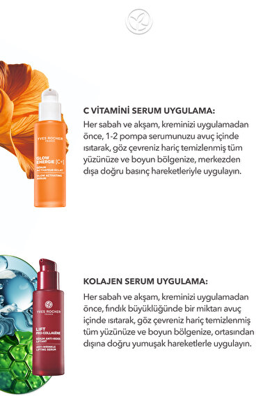 Yves Rocher Aydınlatıcı ve Sıkılaştırıcı Serum Seti -C Vitamin Serum 30ml & Dolgunlaştırıcı Serum 30ml