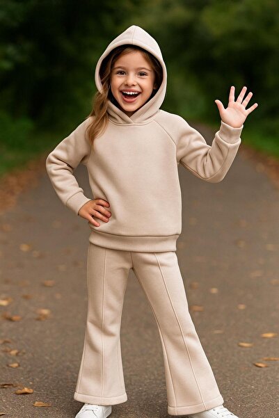 Hilal Akıncı Kids Girl child 3 thread s Fleece-Lined comfortable fit tracksuit set