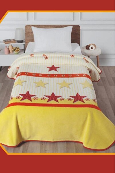 ÇIRPAN EV Polo Life Fan Single Blanket Gs Yellow Red 160X220Cm
