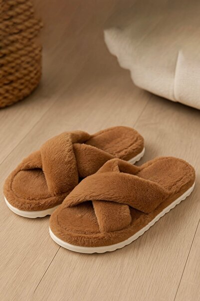 Wordex Cp30 Furry Fluffy Cross Winter Women's House Slippers