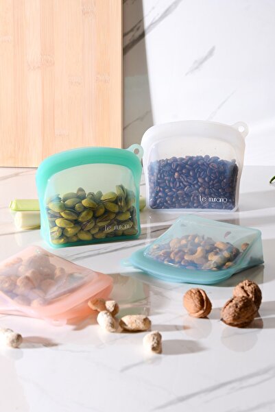 Le murano Sheer Air Tight Ziplock Silicone Storage Bag 300 ml | Blue