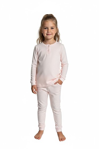 morbella Long Sleeve Corded Fabric Pajamas Children's Set-Unisex-Home Wear-Gi...