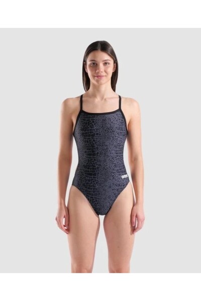 ARENA W SNAKE SKIN SWIMSUIT CHALLENGE/BLACK