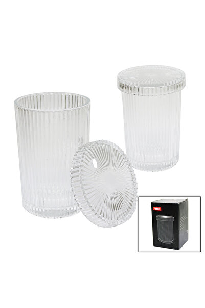 Go İthalat Striped - Glass Cup with Lid - with Straw - Origami Sitilkahve - P...