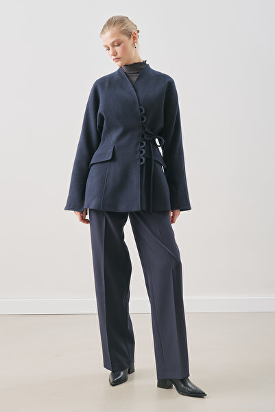 Manuka Aroa Tie-Up Jacket Navy Blue