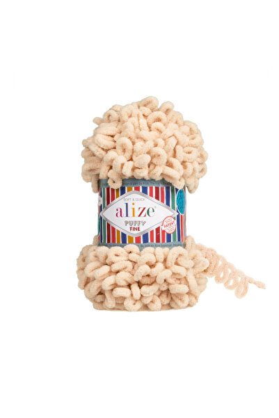 Alize Puffy Fine Kendinden İlmekli İnce Örgü İpi 100 gr - |310|