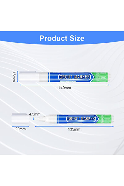 MaffStuff White Tile and Stoneware Grout Corrector Marker 15 ml – Quick Drying, Permanent Resistance
