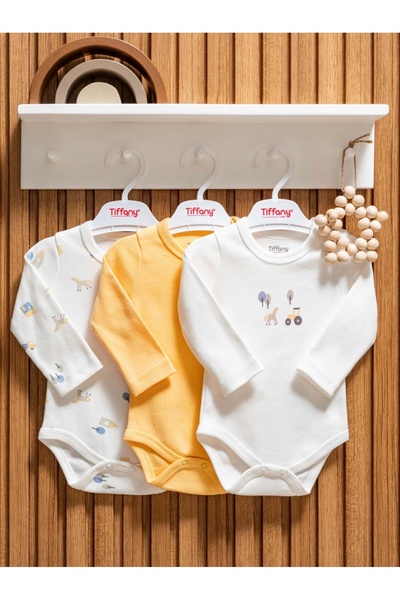 Tiffany Traktör Desen Uzun Kol Çıtçıtlı Badi