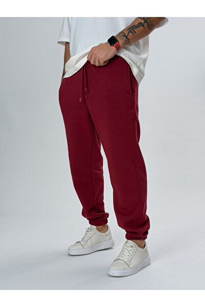 COCOPELLI Fleece-Lined Claret Red Men's Jogger Tracksuit Coc2550