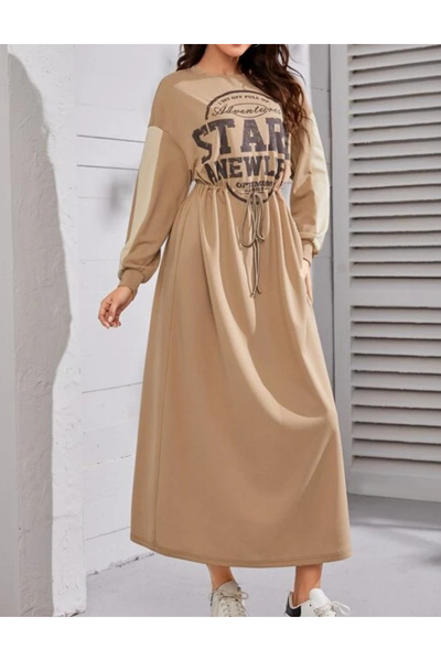 Sheya Shein maxi dress, brown