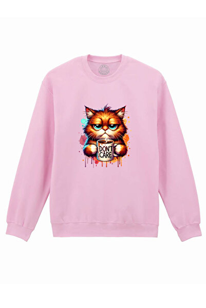 Cu Pisici Μπλούζα με τύπωμα - Δεν με νοιάζει, Unisex