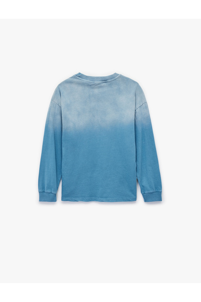 Koton Cotton Long Sleeve Crew Neck Printed T-Shirt