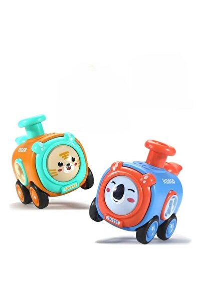 TOY GARDEN ألعاب سيارات قطار الأطفال للأطفال من عمر ١ إلى ٣ سنوات - سيارة دفع سهلة الاستخدام مع صفارة (متعددة الألوان)