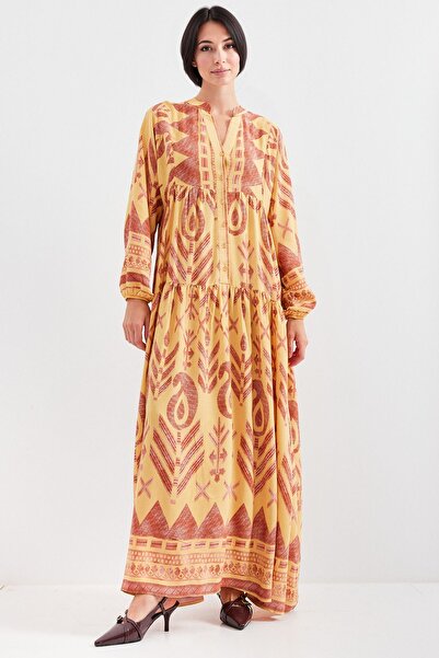 Hiccup Bdart Lined V-Neck Maxi Dress