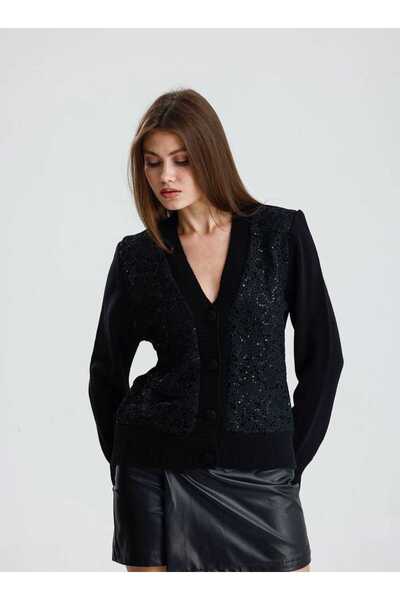 PREMİER VİE Lace Front Stylish Cardigan